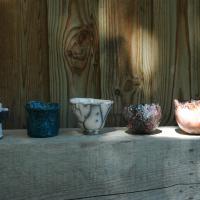 Pièces raku . Stage poterie en Ardèche